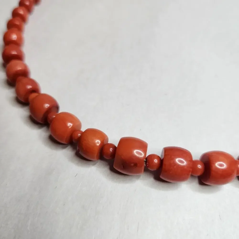 Jay King DTR Large Genuine Coral Statement Choker Necklace‎ sterling Silver 925